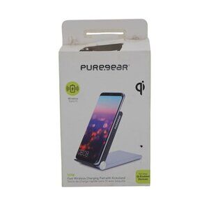 PureGear 10W Fast Wireless Charging Pad with Kickstand –  Qi Enabled Devices